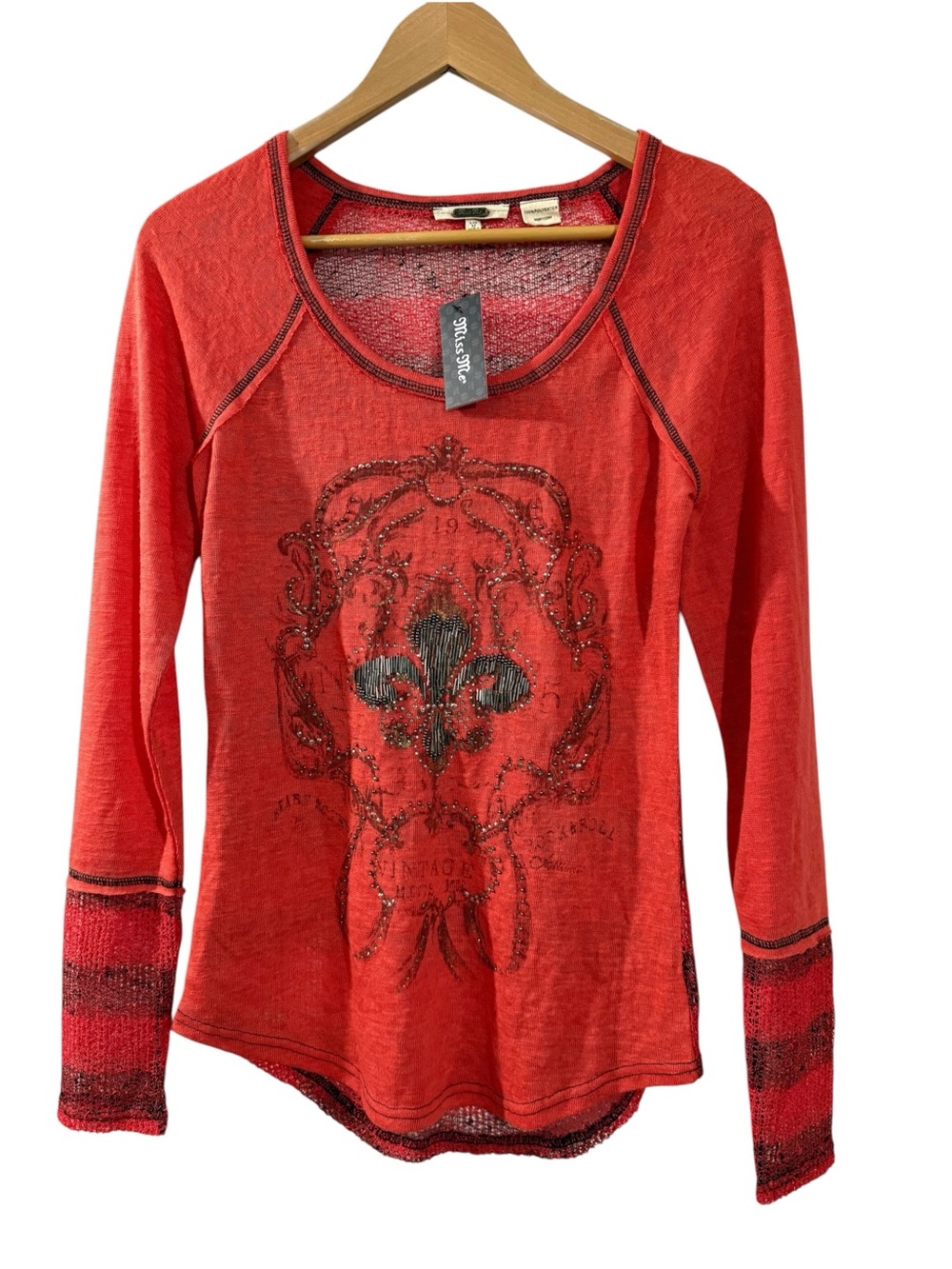 MISS ME MISSME Y2K Style Long Sleeve Shirt NWT